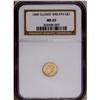 Image 3 : 1849 G$1 Closed Wreath MS65 NGC. Large 