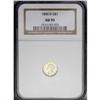 Image 3 : 1850-D G$1 AU55 NGC. Substantial bright