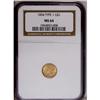 Image 1 : 1854 G$1 Type One MS64 NGC. A lustrous 
