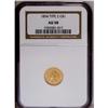 Image 1 : 1854 G$1 Type Two AU58 NGC. Very well s