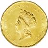 Image 1 : 1854 G$1 Type Two MS63 PCGS. Doubled Di