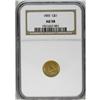 Image 1 : 1855 G$1 AU58 NGC. A remarkable Type Tw