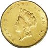 Image 1 : 1855 G$1 MS61 PCGS. A smooth tan-brown 