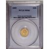 Image 3 : 1855 G$1 MS61 PCGS. A smooth tan-brown 