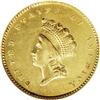 Image 1 : 1855 G$1 MS61 NGC. Well struck for this