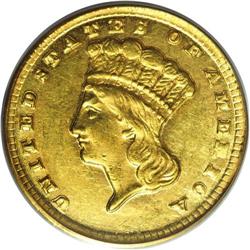 "1858-D G$1 MS61 PCGS. Variety 10-M, the"