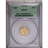 Image 1 : 1868 G$1 MS63 PCGS. Bright and prooflik