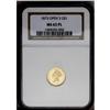 Image 1 : 1873 G$1 Open 3 MS63 Prooflike NGC. Imp