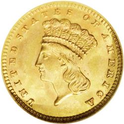 1889 G$1 MS67 NGC. Final year of issue 