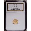 Image 3 : 1889 G$1 MS67 NGC. Final year of issue 