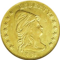 "1807 $2 1/2 XF40 ANACS. Bass-3016, Bree"