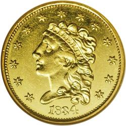 1834 $2 1/2 Classic MS61 NGC. McCloskey