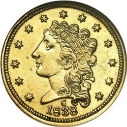 1838-C $2 1/2 --Ex-Jewelry--ANACS. AU50