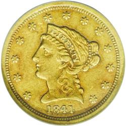 1841-D $2 1/2 --Improperly Cleaned--NCS