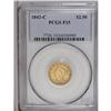 Image 1 : 1842-C $2 1/2 Fine 15 PCGS. Surprisingl