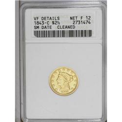"1843-C $2 1/2 Small Date, Crosslet 4--C"