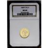 Image 3 : 1846-O $2 1/2 MS60 NGC. A delightful ex