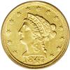 Image 1 : 1847-D $2 1/2 AU58 PCGS. One of the mos