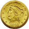 Image 1 : 1848-C $2 1/2 AU58 NGC. Variety 10-F. T
