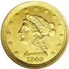 Image 1 : 1849-D $2 1/2 AU58 NGC. Variety 11-M as