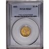 Image 1 : 1852 $2 1/2 MS63 PCGS. This satiny Libe