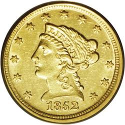 "1852-D $2 1/2 AU55 PCGS. Variety 15-M, "