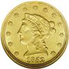 Image 1 : 1852-O $2 1/2 AU58 NGC. While not espec