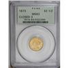 Image 1 : 1873 $2 1/2 Closed 3 MS63 PCGS. Nicely 