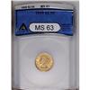 Image 1 : 1899 $2 1/2 MS63 ANACS. This tan-gold p
