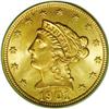 Image 1 : 1901 $2 1/2 MS66 PCGS. The base of the 