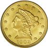 Image 1 : 1902 $2 1/2 MS67 PCGS. Flawlessly struc