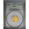 Image 3 : 1911 $2 1/2 MS63 PCGS. Soft reddish-gol