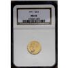 Image 3 : 1911 $2 1/2 MS64 NGC. Sharply struck an