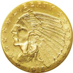1915 $2 1/2 MS64 NGC. A shimmering pale
