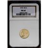 Image 3 : 1915 $2 1/2 MS64 NGC. Honey-gold surfac