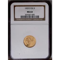 1925-D $2 1/2 MS64 NGC. 1925-D[$2 1/2] 