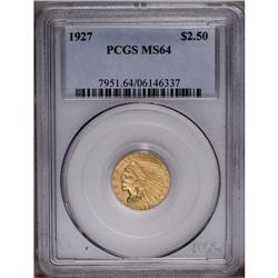 1927 $2 1/2 MS64 PCGS. A pleasing Choic