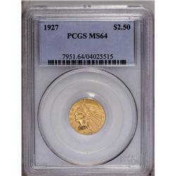 1927 $2 1/2 MS64 PCGS. Mustard-gold col