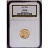 Image 1 : 1927 $2 1/2 MS64 NGC. Peach-gold surfac