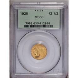 1928 $2 1/2 MS63 PCGS. Breathtaking min
