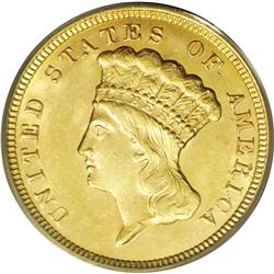 "1856 $3 MS61 PCGS. The 1861, with a min"