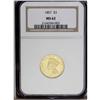 Image 3 : 1857 $3 MS62 NGC. Fully lustrous and sh