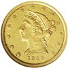 Image 1 : "1840-O $5 Narrow Mill AU58 NGC. The ""Na"