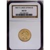 Image 1 : 1843-O $5 Large Letters AU53 NGC. Glimm