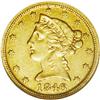 Image 1 : 1846-D $5 AU53 NGC. Variety 16-K. Norma