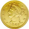 Image 1 : 1847-D $5 XF45 NGC. Variety 16-M. On th