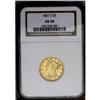 Image 3 : 1851-C $5 AU50 NGC. Variety 16-G. A mod