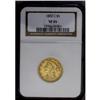 Image 3 : "1852-C $5 VF35 NGC. Variety 19-H, the s"