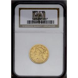1855-C $5 XF40 NGC. Variety 23-J. Vesti