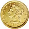 Image 1 : 1857-D $5 AU50--Obverse Improperly Clea
